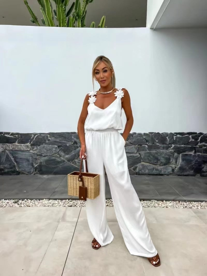 Women's Sleeveless Wide Leg Jumpsuit | braytyns.com