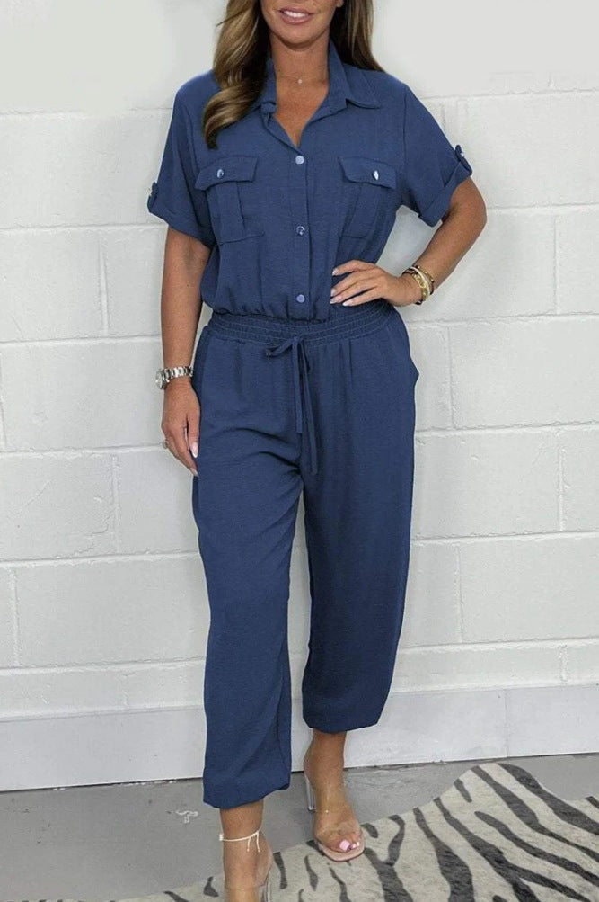 Women's Short Sleeved Utility Jumpsuit | braytyns.com