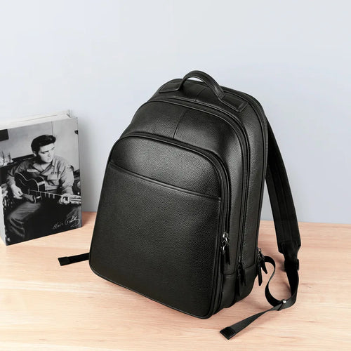 Men's Genuine Leather Business Backpack