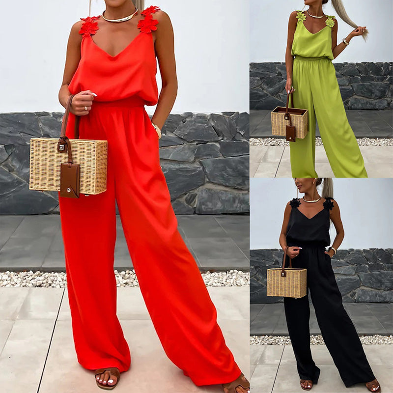 Women's Sleeveless Wide Leg Jumpsuit | braytyns.com