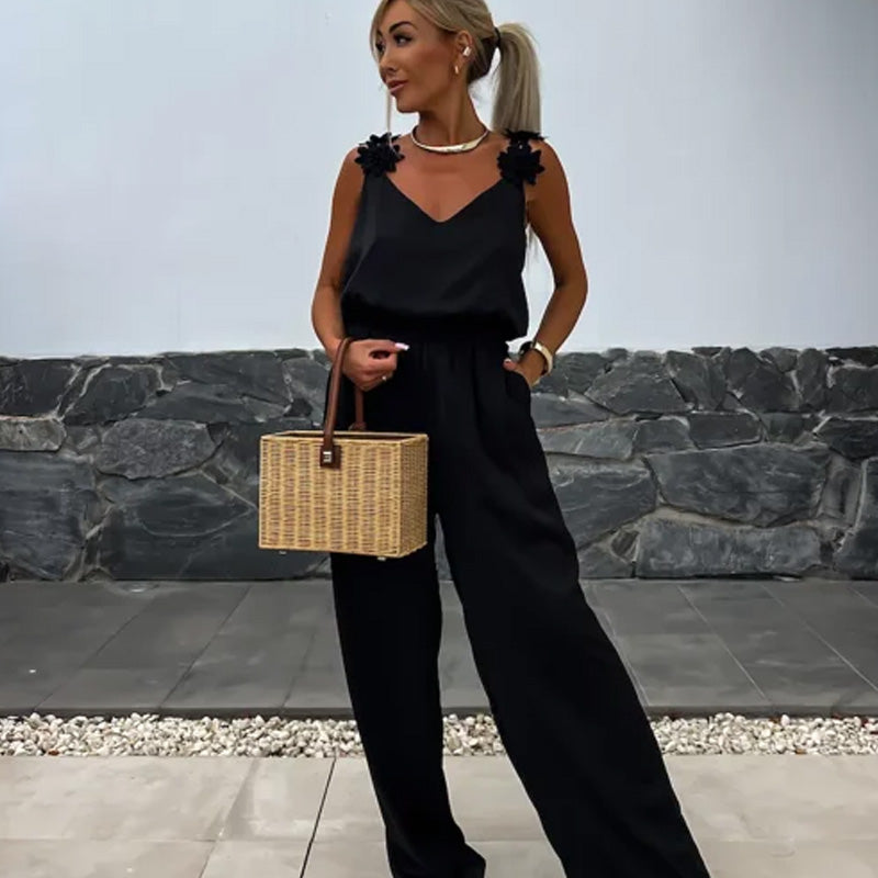 Women's Sleeveless Wide Leg Jumpsuit | braytyns.com