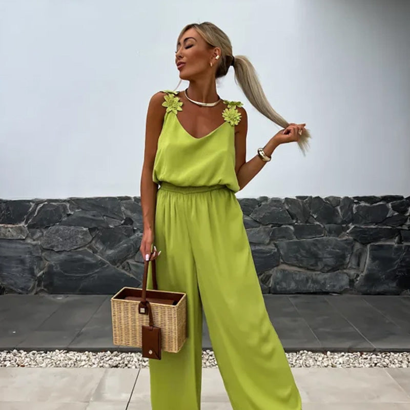 Women's Sleeveless Wide Leg Jumpsuit | braytyns.com