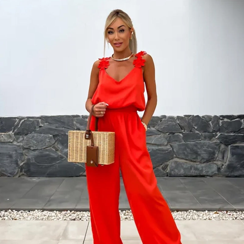 Women's Sleeveless Wide Leg Jumpsuit | braytyns.com