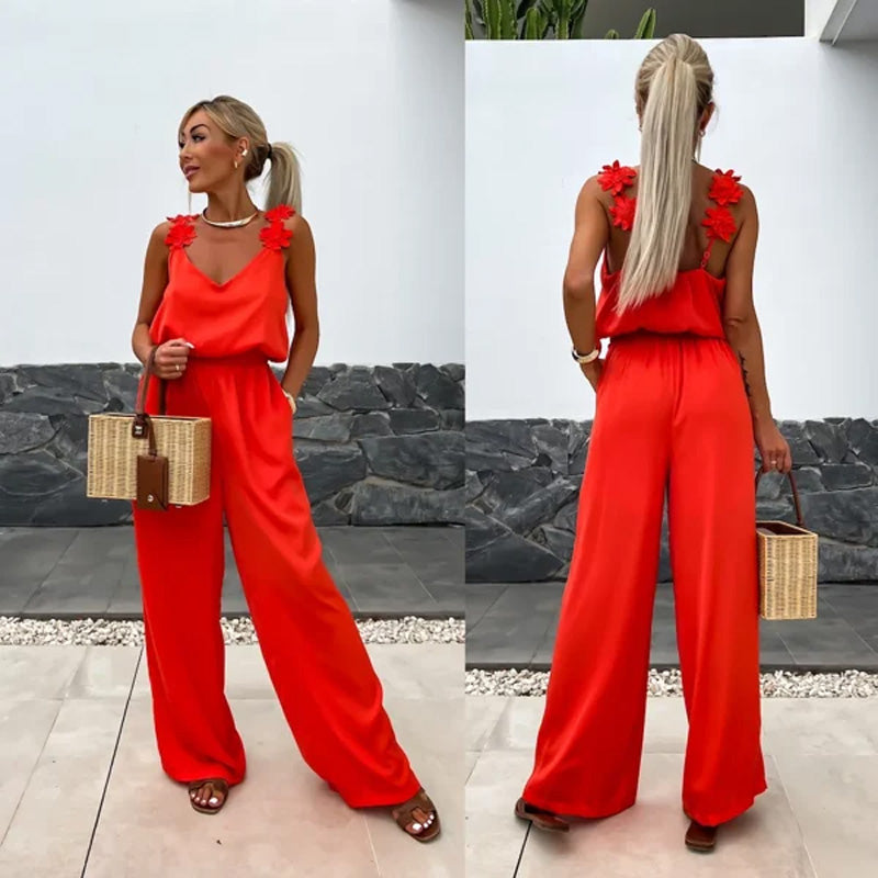 Women's Sleeveless Wide Leg Jumpsuit | braytyns.com